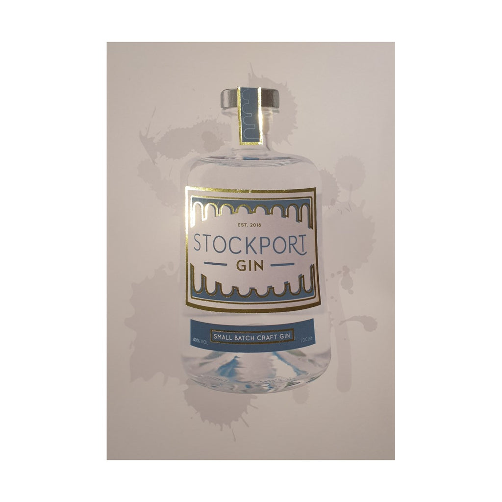 Stockport Gin Luxury Gold Foiled Artwork (A4 and unframed)